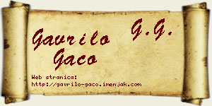 Gavrilo Gaco vizit kartica